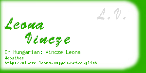 leona vincze business card